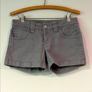 VERO MODA 3.5” Denim Jean Shorts Gray Cuffed Hem 7.5” Rise Womens 28